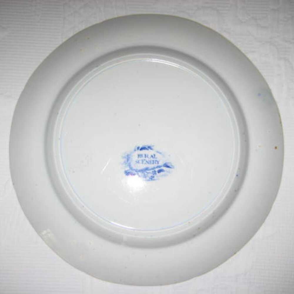 Antique ca1820 Blue Transferware Plate The Reaper Bathwell Goodfellow Excellent - Picture 13 of 13